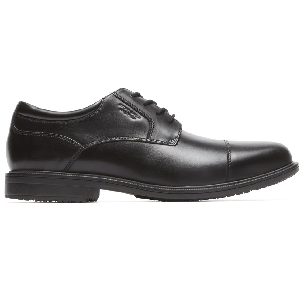 Rockport Mens Essential Details II Cap Toe - Dress Shoes Black - JZD094521